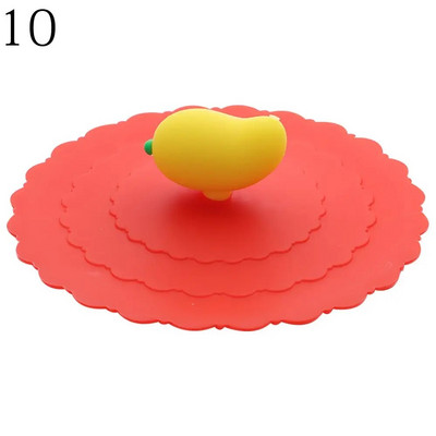 Χαριτωμένο κάλυμμα κυπέλλου σιλικόνης 10 cm Cartoon ανθεκτικό στη θερμότητα Σφραγισμένα καπάκια Καπάκι επαναχρησιμοποιήσιμο, ανθεκτικό στη σκόνη, κάλυμμα κυπέλλου