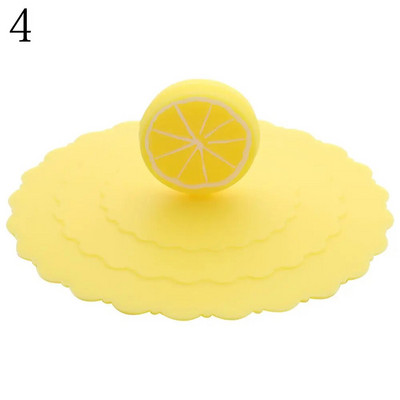 Χαριτωμένο κάλυμμα κυπέλλου σιλικόνης 10 cm Cartoon ανθεκτικό στη θερμότητα Σφραγισμένα καπάκια Καπάκι επαναχρησιμοποιήσιμο, ανθεκτικό στη σκόνη, κάλυμμα κυπέλλου