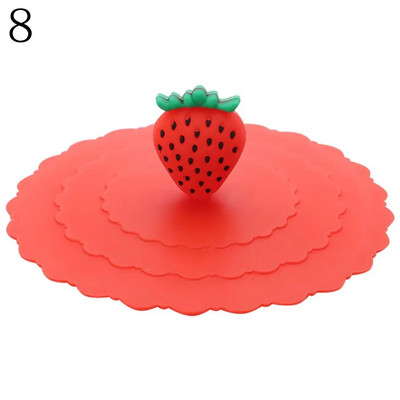 Χαριτωμένο κάλυμμα κυπέλλου σιλικόνης 10 cm Cartoon ανθεκτικό στη θερμότητα Σφραγισμένα καπάκια Καπάκι επαναχρησιμοποιήσιμο, ανθεκτικό στη σκόνη, κάλυμμα κυπέλλου