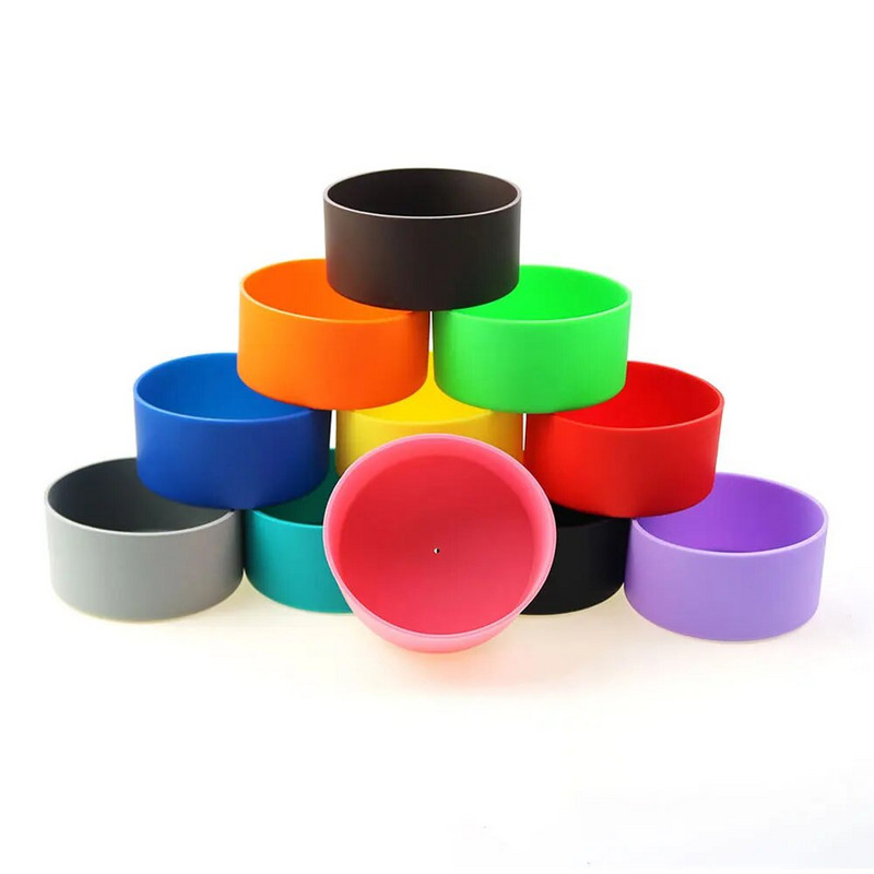 17 värvi 8,0 cm silikoontopsi põhja kaitsekatte tassihoidja 80 mm tassi aluse kaitseümbris, libisemisvastane tassi alumine kate