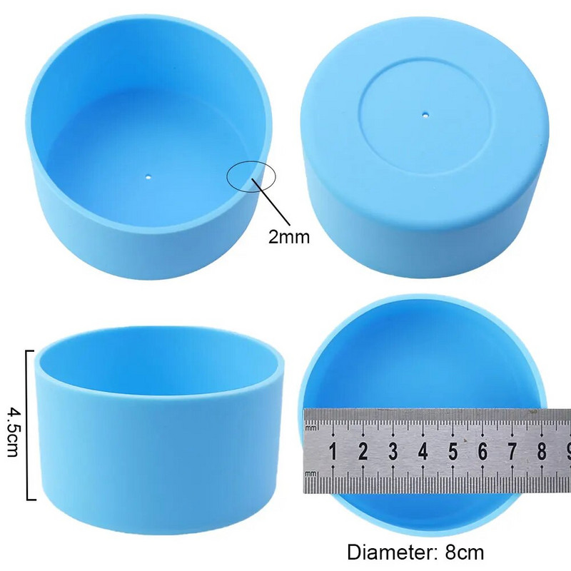 17 värvi 8,0 cm silikoontopsi põhja kaitsekatte tassihoidja 80 mm tassi aluse kaitseümbris, libisemisvastane tassi alumine kate