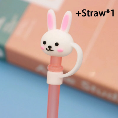 1 τεμ. Cartoon σιλικόνης συμβουλές από άχυρο Καπάκι σκόνης κατανάλωσης Πιτσιλίσματα Κάλυμμα Creative Cup Αξεσουάρ Εργαλεία σφράγισης με άχυρο 6-8 mm