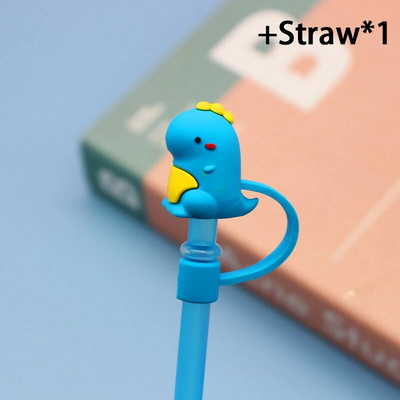 1 τεμ. Cartoon σιλικόνης συμβουλές από άχυρο Καπάκι σκόνης κατανάλωσης Πιτσιλίσματα Κάλυμμα Creative Cup Αξεσουάρ Εργαλεία σφράγισης με άχυρο 6-8 mm