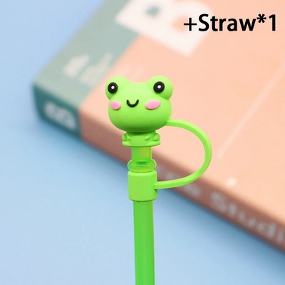 1 τεμ. Cartoon σιλικόνης συμβουλές από άχυρο Καπάκι σκόνης κατανάλωσης Πιτσιλίσματα Κάλυμμα Creative Cup Αξεσουάρ Εργαλεία σφράγισης με άχυρο 6-8 mm