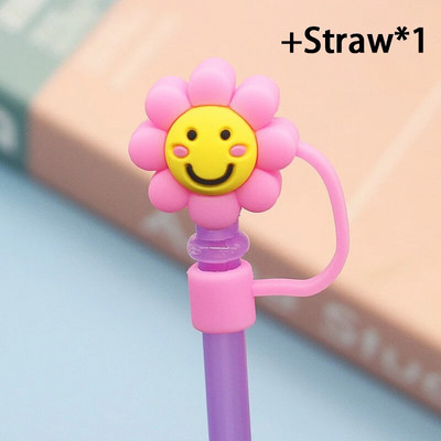 1 τεμ. Cartoon σιλικόνης συμβουλές από άχυρο Καπάκι σκόνης κατανάλωσης Πιτσιλίσματα Κάλυμμα Creative Cup Αξεσουάρ Εργαλεία σφράγισης με άχυρο 6-8 mm