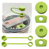 Skirta Stanley puodeliui 2.0 3/6 vnt puodelio šiaudinio dangtelio rinkinys Siurbimo vamzdžio puodelio dangteliai sandarinimo priedai Vandens puodelio perpildymo kamščio priedai