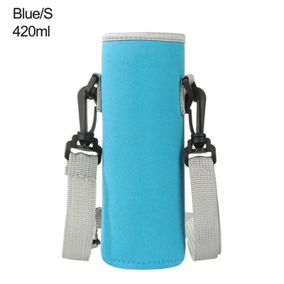Vandens butelio dangtelio maišelis su dirželiu Neopreno vandens maišelio laikiklis pečių dirželis Juodas buteliuko nešiklis izoliacinis krepšys