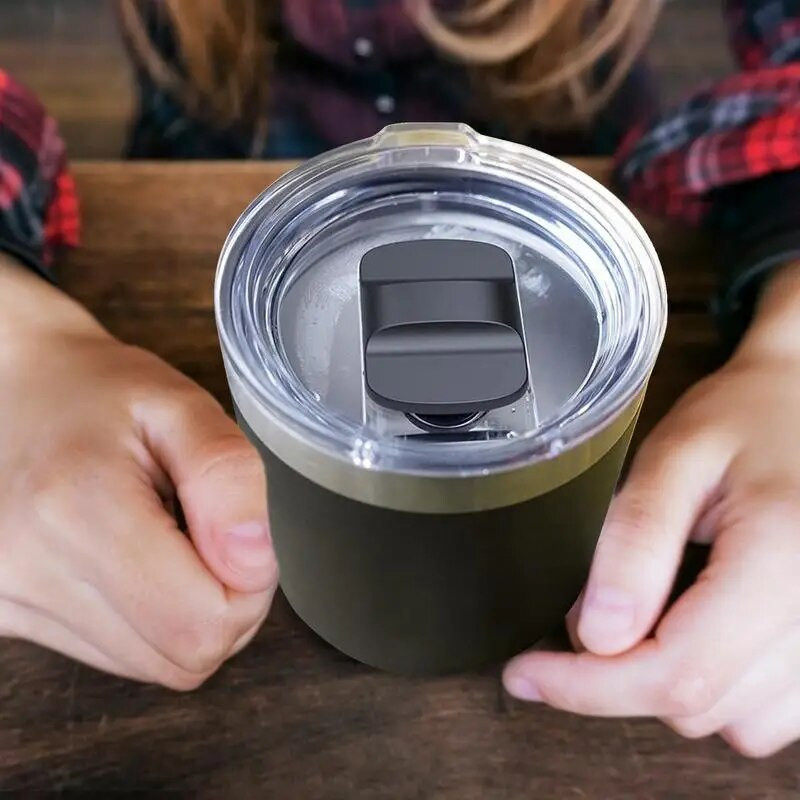 Magnetinio slankiklio pakaitinis purslų nepraleidžiantis magnetinis dangtelis, pakaitinis dangtelis, skaidrus krištolinis puodelis Magnetinis slankiklis YETI stiklinei