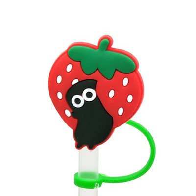 Mieli vaisiniai silikoniniai šiaudelių antgaliai Geriamasis dulkių dangtelis Daugkartinio naudojimo taškams atsparūs kamščiai Creative puodelio dangtelis Priedai šiaudelių sandarinimo įrankiai