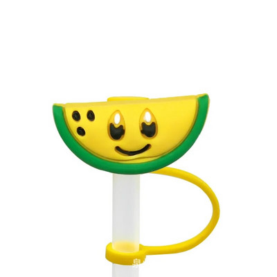 Mieli vaisiniai silikoniniai šiaudelių antgaliai Geriamasis dulkių dangtelis Daugkartinio naudojimo taškams atsparūs kamščiai Creative puodelio dangtelis Priedai šiaudelių sandarinimo įrankiai