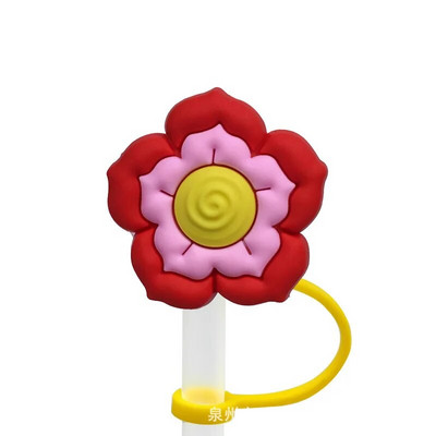 Mieli vaisiniai silikoniniai šiaudelių antgaliai Geriamasis dulkių dangtelis Daugkartinio naudojimo taškams atsparūs kamščiai Creative puodelio dangtelis Priedai šiaudelių sandarinimo įrankiai