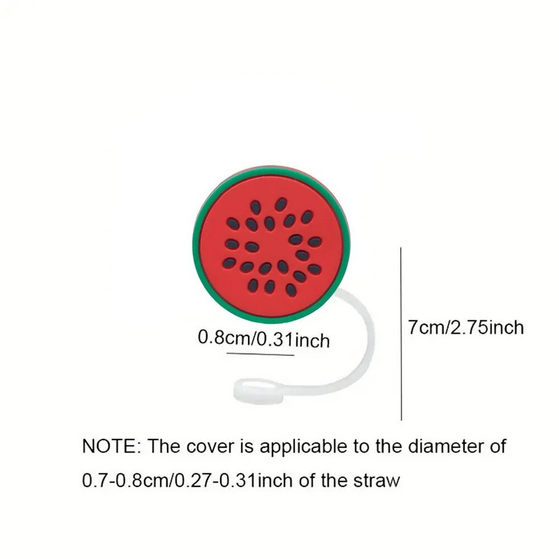 Mieli vaisiniai silikoniniai šiaudelių antgaliai Geriamasis dulkių dangtelis Daugkartinio naudojimo taškams atsparūs kamščiai Creative puodelio dangtelis Priedai šiaudelių sandarinimo įrankiai