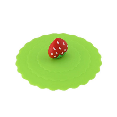 Mieli vaisiai puošia vandens geriamojo puodelio dangtelį silikoninis dubenėlio dangtelis puodelio sandarikliai stiklo skersmuo 10 cm