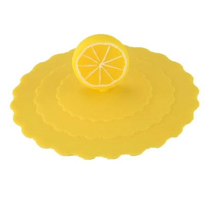 Mieli vaisiai puošia vandens geriamojo puodelio dangtelį silikoninis dubenėlio dangtelis puodelio sandarikliai stiklo skersmuo 10 cm