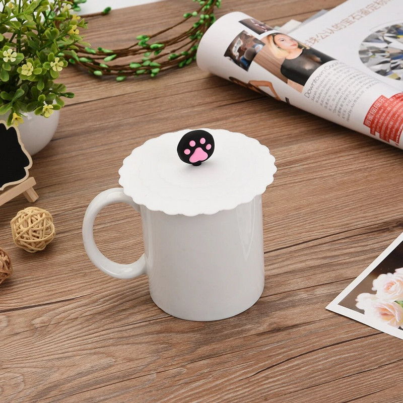 Mieli vaisiai puošia vandens geriamojo puodelio dangtelį silikoninis dubenėlio dangtelis puodelio sandarikliai stiklo skersmuo 10 cm