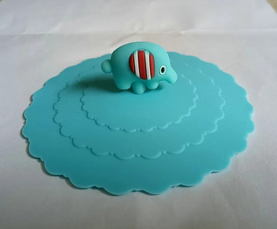 9,5 cm Universalūs daugkartinio naudojimo silikoniniai tamprūs dangteliai arbatos kavos sandarinimo dangteliai maisto šviežių dangtelių silikono izoliacinis nuo dulkių puodelio dangtelis