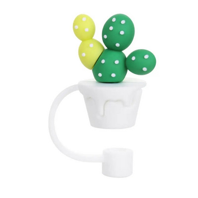 Silikoninis šiaudinis kištukas Mieli animacinių filmų kamšteliai dangtelis Daugkartinio naudojimo geriamųjų šiaudelių antgaliai dangteliai dulkėms atsparūs šiaudiniai kamščiai Creative puodelio priedai