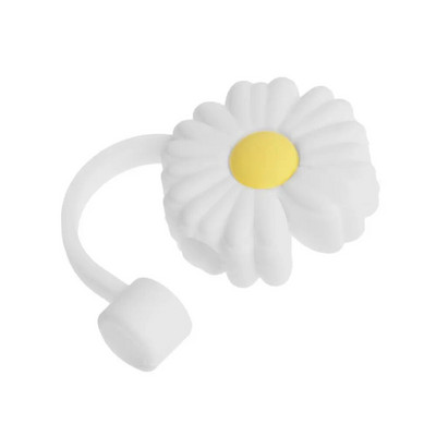 Silikoninis šiaudinis kištukas Mieli animacinių filmų kamšteliai dangtelis Daugkartinio naudojimo geriamųjų šiaudelių antgaliai dangteliai dulkėms atsparūs šiaudiniai kamščiai Creative puodelio priedai