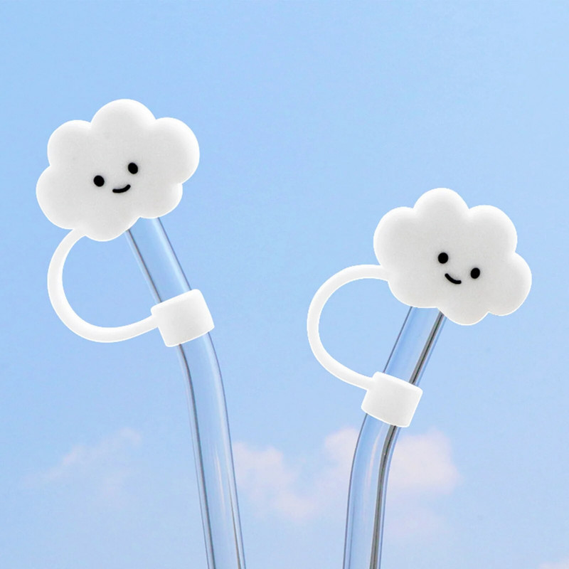 4/6/8 kom. Slatki slamnati vrhovi Poklopac protiv prašine za piće Silikonski čepovi otporni na prskanje Poklopac Kreativni poklopac slamnatog poklopca 6-8 mm Alati za brtvljenje slamčica