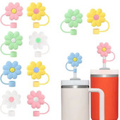 Creative õlgedest katete kork Stanley tassi jaoks ühilduvate silikoonist korduvkasutatavate kõrreotstega 8–10 mm joogikõrrekatte kaunistamiseks