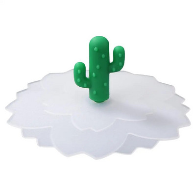 Prozirni silikonski poklopac za šalicu, otporan na toplinu, otporan na curenje, crtani poklopac, simpatičan, otporan na prašinu, poklopac za šalicu za višekratnu upotrebu, usisni poklopac