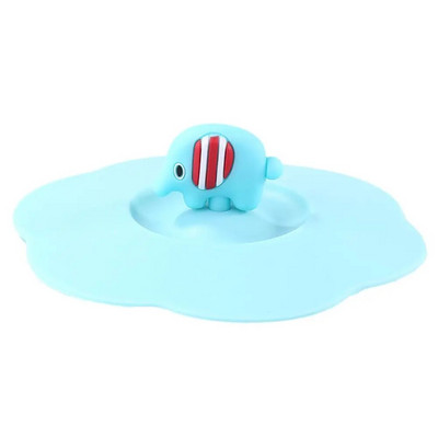 Prozirni silikonski poklopac za šalicu, otporan na toplinu, otporan na curenje, crtani poklopac, simpatičan, otporan na prašinu, poklopac za šalicu za višekratnu upotrebu, usisni poklopac