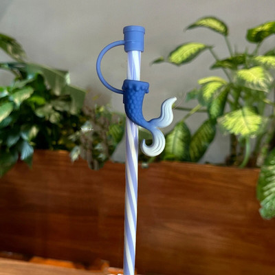 1 ΤΕΜ χαριτωμένο ψάθινο βύσμα σιλικόνης επαναχρησιμοποιήσιμο αεροστεγές καπάκι σκόνης κατανάλωσης καρτούν Βύσματα κάλυμμα για καλαμάκια 6-8 mm