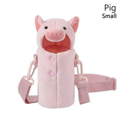 Nešiojamas animacinių filmų vandens butelio dangtelio dėklas žieminis pliušinis izoliuotas maišelis puodelis maišelis Vakuuminis stiklinis puodelis rankovės sportiniai stovyklavimo priedai