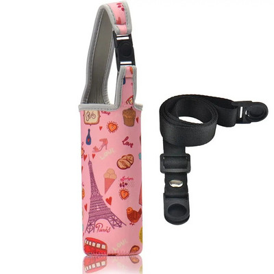 Nešiojamas animacinių filmų vandens butelio dangtelio dėklas žieminis pliušinis izoliuotas maišelis puodelis maišelis Vakuuminis stiklinis puodelis rankovės sportiniai stovyklavimo priedai