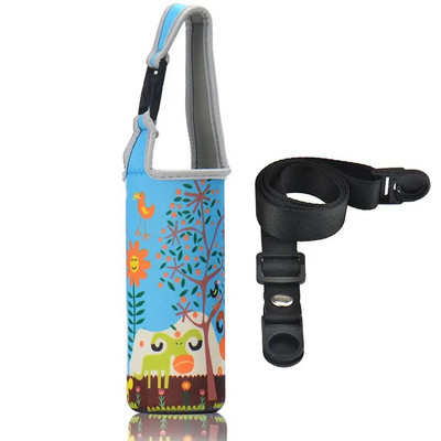 Nešiojamas animacinių filmų vandens butelio dangtelio dėklas žieminis pliušinis izoliuotas maišelis puodelis maišelis Vakuuminis stiklinis puodelis rankovės sportiniai stovyklavimo priedai