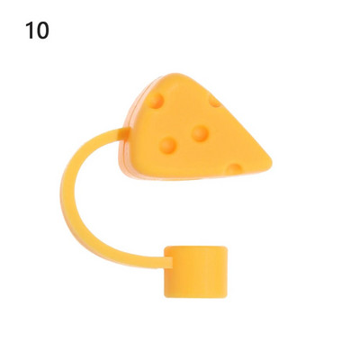 Kreativni silikonski slamkasti čep za višekratnu upotrebu, čep za prašinu za piće, dodaci za staklenu čašu, otporan na prskanje, crtani čepovi za slamčice, vrhovi, poklopac