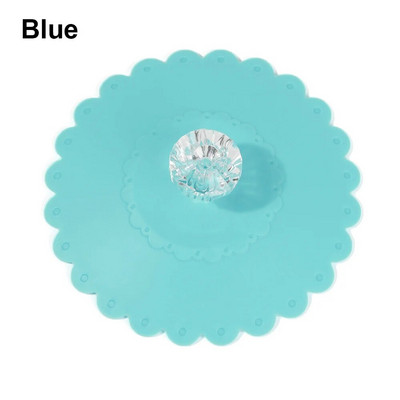 Naujas vaivorykštės spalvos silikoninis sandarus puodelio dangtis, šilumos išsaugojimo siurbimo dangtelis, daugkartinis netoksiškas nuo dulkių kavos puodelio priedas