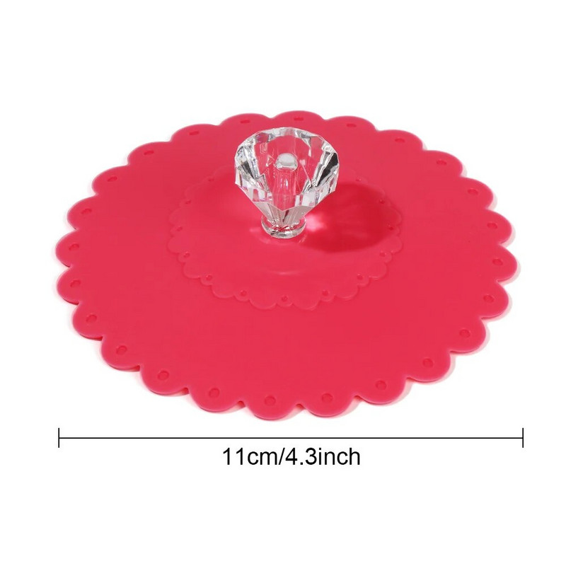 Naujas vaivorykštės spalvos silikoninis sandarus puodelio dangtis, šilumos išsaugojimo siurbimo dangtelis, daugkartinis netoksiškas nuo dulkių kavos puodelio priedas