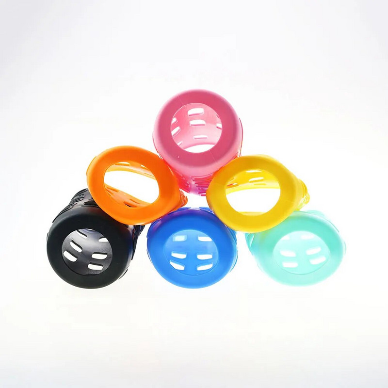 6,0 CM izdubljena silikonska navlaka za bocu s vodom protiv opekotina, navlaka za šalicu od staklene silikonske zaštitne navlake