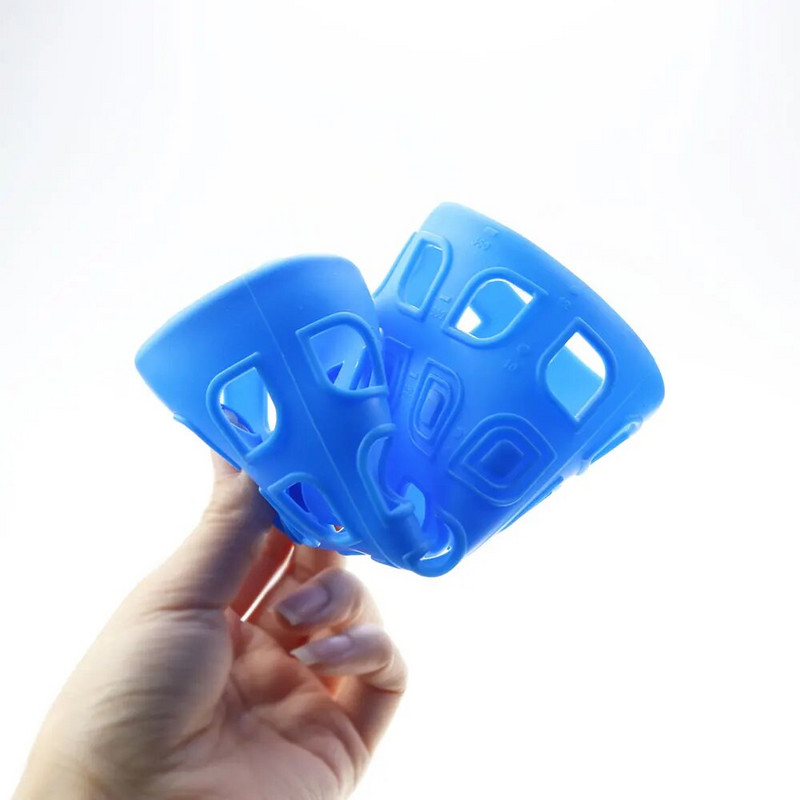 6,0 CM izdubljena silikonska navlaka za bocu s vodom protiv opekotina, navlaka za šalicu od staklene silikonske zaštitne navlake