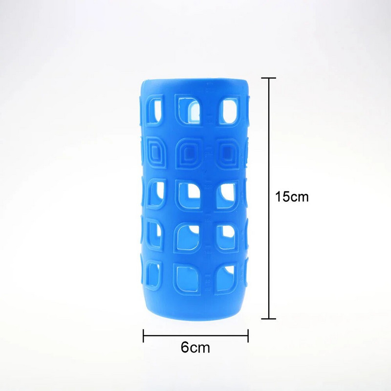 6,0 CM izdubljena silikonska navlaka za bocu s vodom protiv opekotina, navlaka za šalicu od staklene silikonske zaštitne navlake