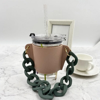 350ml lančić Prijenosni držač šalice za kavu Viseća prijenosna šalica Papirnata čaša Kožna torbica Mlijeko Čaj Vrećica za šalicu pića