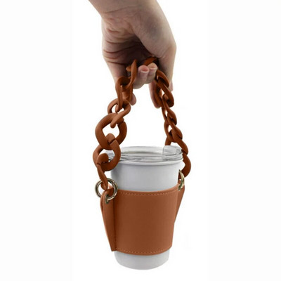 350ml lančić Prijenosni držač šalice za kavu Viseća prijenosna šalica Papirnata čaša Kožna torbica Mlijeko Čaj Vrećica za šalicu pića