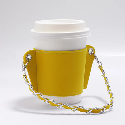 350ml lančić Prijenosni držač šalice za kavu Viseća prijenosna šalica Papirnata čaša Kožna torbica Mlijeko Čaj Vrećica za šalicu pića