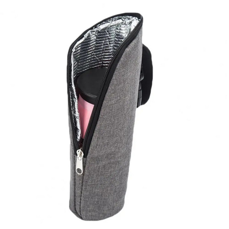 Termoso dangtelis kūdikio buteliuko maišelis su užtrauktuku Aliuminio plėvelės maitinimo termoso buteliuko šildytuvo krepšys vežimėliui