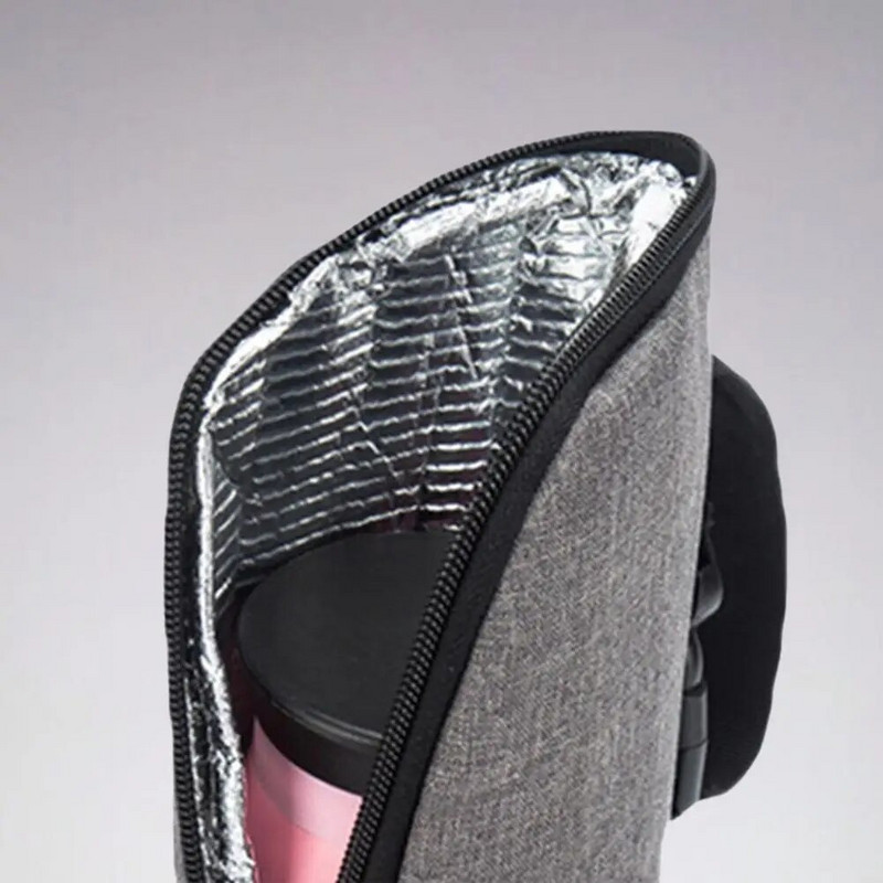 Termoso dangtelis kūdikio buteliuko maišelis su užtrauktuku Aliuminio plėvelės maitinimo termoso buteliuko šildytuvo krepšys vežimėliui