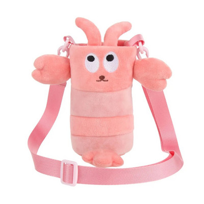 Mielas animacinių filmų puodelio dangtelis vaikams geriamasis butelis, apsauginis dangtelis, dirželis, sagtis, reguliuojamas pliušinis izoliacinis puodelio dėklas