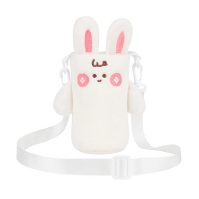 Mielas animacinių filmų puodelio dangtelis vaikams geriamasis butelis, apsauginis dangtelis, dirželis, sagtis, reguliuojamas pliušinis izoliacinis puodelio dėklas