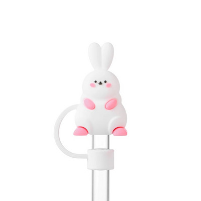 Νέο χαριτωμένο ψάθινο βύσμα σιλικόνης, επαναχρησιμοποιήσιμο καπάκι σκόνης κατανάλωσης, γυάλινο φλιτζάνι κινουμένων σχεδίων, αδιάβροχα βύσματα στο πιτσίλισμα Συμβουλές για κάλυμμα Αξεσουάρ