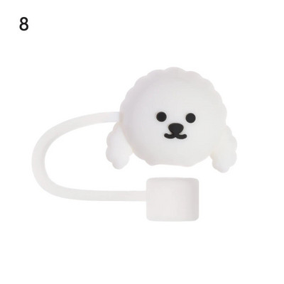 Νέο χαριτωμένο ψάθινο βύσμα σιλικόνης, επαναχρησιμοποιήσιμο καπάκι σκόνης κατανάλωσης, γυάλινο φλιτζάνι κινουμένων σχεδίων, αδιάβροχα βύσματα στο πιτσίλισμα Συμβουλές για κάλυμμα Αξεσουάρ