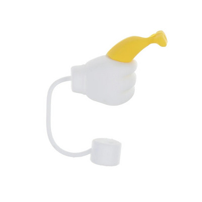 Νέο χαριτωμένο ψάθινο βύσμα σιλικόνης, επαναχρησιμοποιήσιμο καπάκι σκόνης κατανάλωσης, γυάλινο φλιτζάνι κινουμένων σχεδίων, αδιάβροχα βύσματα στο πιτσίλισμα Συμβουλές για κάλυμμα Αξεσουάρ