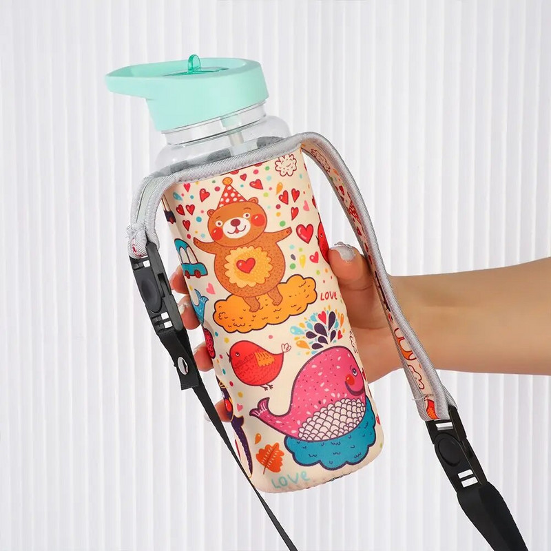 Modna tiskana torba za bocu vode s remenom Žene Muškarci Prijenosna sportska torba za bocu vode Torbica Torbica Nosač za van