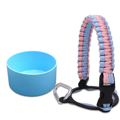 Paracord Λαβή για πλατύ στόμα Μπουκάλι νερού και μπότα με μανίκι σιλικόνης συμβατή με αξεσουάρ Hydro Flask Tumblers
