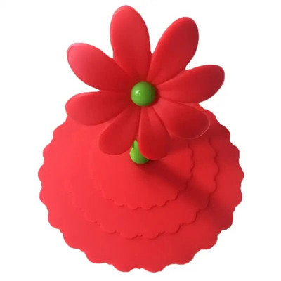 Creative Silicone Cup kate Ülevooluvastane imemiskork keraamilisele klaasist kruusikausile Kuumakindlad suletud kaaned Katte tee kohvi kaas