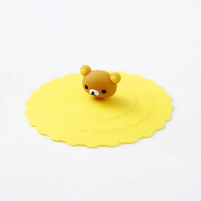 Creative Silicone Cup kate Ülevooluvastane imemiskork keraamilisele klaasist kruusikausile Kuumakindlad suletud kaaned Katte tee kohvi kaas